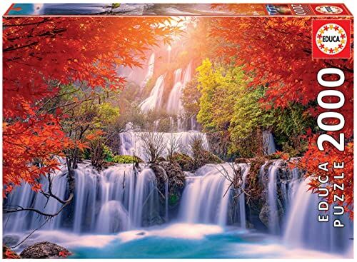 Educa Cascada in Thailandia   Puzzle di 2000 pezzi per adulti   Paesaggi   Misura montata: 96 x 68 cm. Include la colla per puzzle. Da 14 anni ()