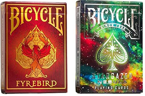 Bicycle Fyrebird, Mazzo di Carte da Collezione Unisex Bambini, colorato, único & Stargazer Nebula 1046540 Carte da gioco