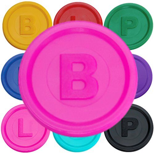 SCHWABMARKEN 1000 Gettoni Fiches Chips B, P o L in 14 Colori a Un Prezzo VANTAGGIOSO, Colore Neon-Pi B