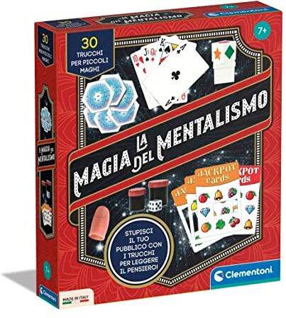 Clementoni Mentalismo 7 Anni, Set Trucchi di Magia (Versione in Italiano), Gioco da Tavolo Bambini-Made in Italy, Multicolore,