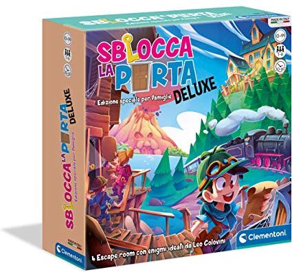 Clementoni - Gioco da Tavolo-Sblocca la Porta Deluxe-Made in Italy-Giochi di società (Versione in Italiano), 8 Anni+,