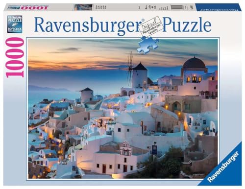Ravensburger Puzzle Santorini, 1000 Pezzi, Idea regalo, per Lei o Lui, Puzzle Adulti