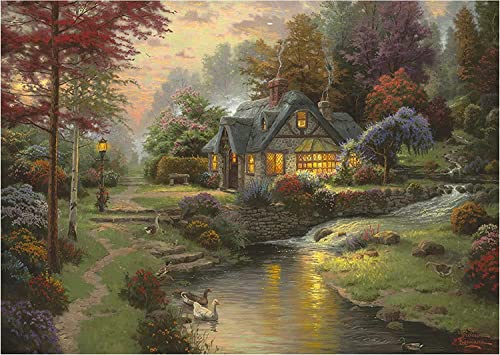 Schmidt Spiele  Thomas Kinkade, Atmosfera serale tranquilla, Puzzle da 1000 pezzi, Multicolore