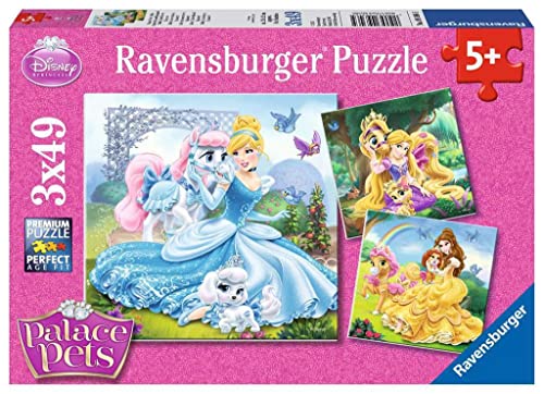 Ravensburger 09346 Disney Princess Belle: Cenerentola e Ariel Puzzle, 3 x 49 Pezzi