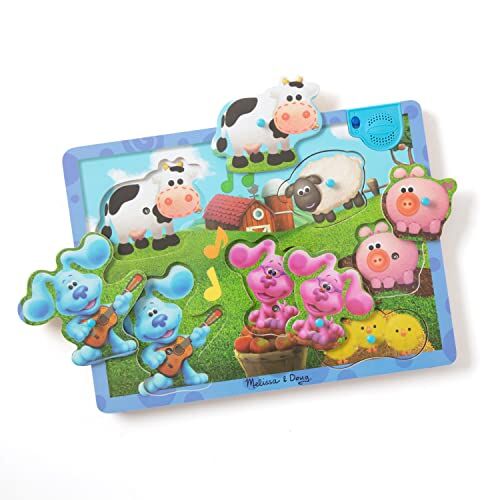 Melissa & Doug Blue's Clues & You, Puzzle Musicale, 6 Pezzi, Gioco Montessori, Gioco Legno, Multicolore, Gioco Educativo, Regalo Bambini e Bambine