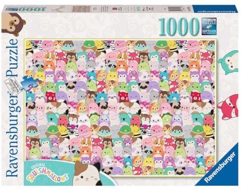 Ravensburger Puzzle Squishmallows Challenge, 1000 Pezzi, Idea regalo, per Lei o Lui, Puzzle Adulti