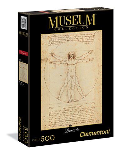 Clementoni - Leonardo da Vinci-Uomo Vitruviano Museum Collection Puzzle, Multicolore, 500 pezzi, 35001
