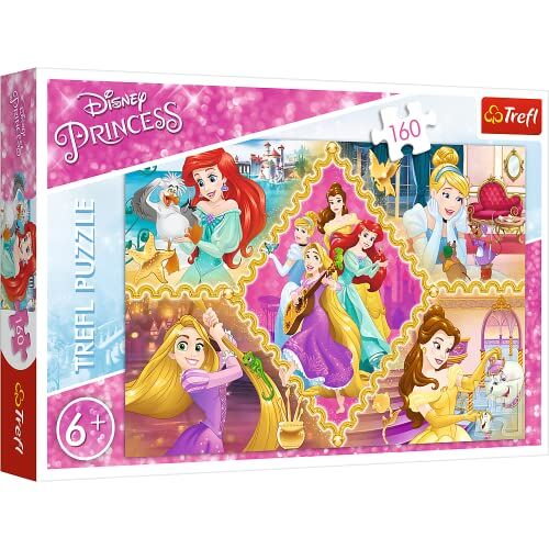 Trefl - Prinzessinnen Abenteuer, Disney Princess 160 Elementi, Avventure delle Principesse, per Bambini da 6 Anni Puzzle, Colore, 15358