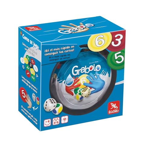 Ludilo -84365364 Grabolo, educativo, Gioco da Tavolo per Bambini, Agilità mentale, Carte, Giochi di Viaggio, Impermeabile, Giocare in Famiglia, Multicolore, Único,