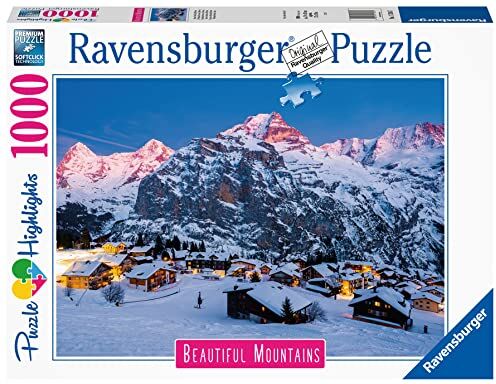 Ravensburger Puzzle Oberland Bernese, Svizzera, Collezione Beautiful Mountains, 1000 Pezzi, Idea regalo, per Lei o Lui, Puzzle Adulti