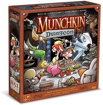 Asmodee Munchkin Dungeon, Gioco da Tavolo, 2-5 Giocatori, 14+ Anni, Edizione in Italiano