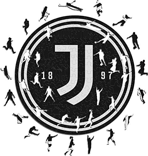 Iconic Puzzles , Juventus Logo, Prodotto ufficiale, Puzzle di Legno per Adulti e Bambini, Legno 100% Sostenibile, Taglia L 500 Pezzi