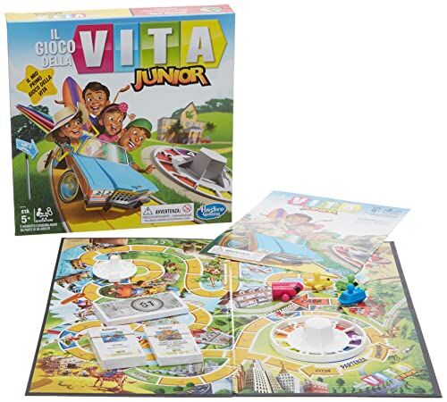 Hasbro Il Gioco della Vita Junior (Gioco in scatola per bambini da 5 anni in su, versione 2020 in italiano)