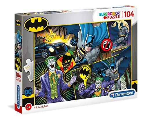 Clementoni Supercolor Puzzle Batman 104 pezzi Made in Italy puzzle bambini 6 anni+