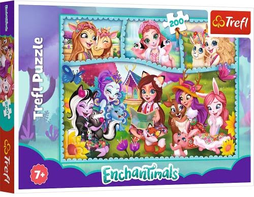 Trefl -200 Elementi, Il Fantastico Mondo, Bambini dai 7 Anni Puzzle, Colore Enchantimals,