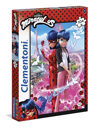 Clementoni Miraculous: Tales of Ladybug & Cat Noir Miraculuos Supercolor Puzzle, 104 Pezzi,