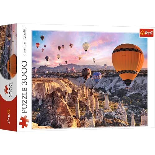 Trefl 3000 Elementi, qualità Premium, per Adulti e Bambini dai 15 Anni Puzzle Mongolfiere sulla Cappadocia, Colore Palloncini sopra, TRF