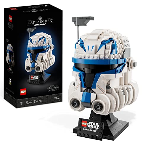 Lego Star Wars Casco di Captain Rex, Set Serie Caschi 2023, Idea Regalo per Uomo o Donna, Gadget per Adulti da The Clone Wars, Modellini da Collezione