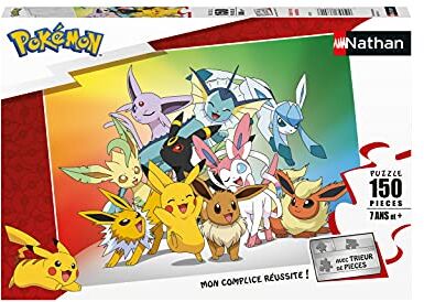 Ravensburger - Puzzle 150 Pezzi-Evoli e Le Sue evoluzioni/Pokémon Bambino, Colore,