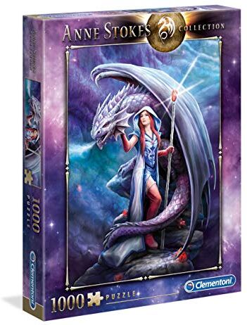 Clementoni Anne Stokes Puzzle Dragon Mage 1000 Pezzi Made In Italy Puzzle Adulto