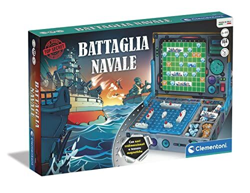 Clementoni - Battaglia Navale Gioco da Tavolo, Multicolore, , 2 giocatori