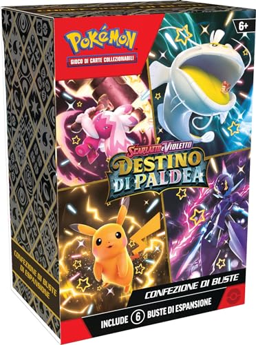 Pokémon Confezione di buste dell’espansione Scarlatto e Violetto Destino di Paldea del GCC (buste di espansione), edizione in italiano