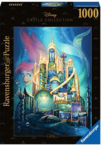 Ravensburger Puzzle Ariel Disney Castles, 1000 Pezzi, Idea regalo, per Lei o Lui, Puzzle Adulti