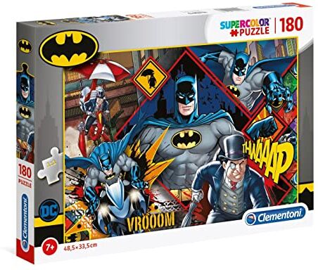 Clementoni Supercolor puzzle Batman 180 pezzi Made in Italy puzzle bambini 7 anni+