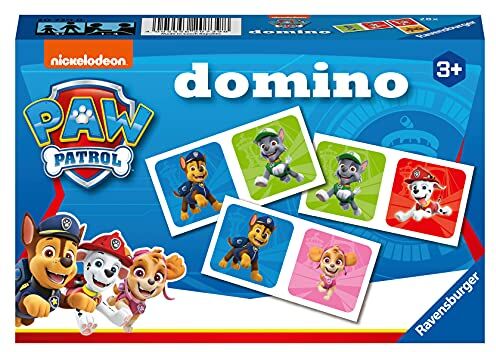 Ravensburger 24739 Domino- Paw Patrol, gioco educativo