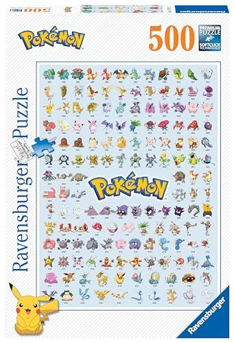 Ravensburger Puzzle Pokémon, 500 Pezzi, Idea regalo, per Lei o Lui, Puzzle Adulti