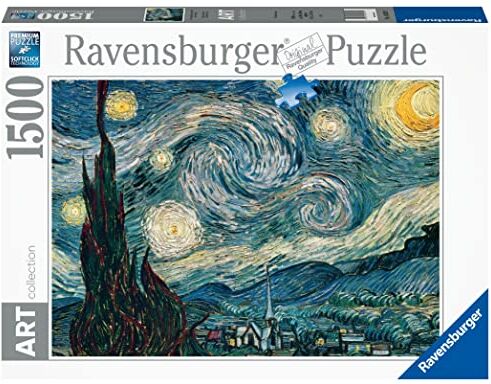 Ravensburger Puzzle Van Gogh: Notte stellata, Art Collection, 1500 Pezzi, Puzzle Adulti