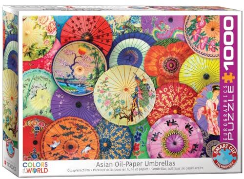 EuroGraphics - Asian Oil Paper Umbrellas 1000-Piece Puzzle, Multicolore, 1000,