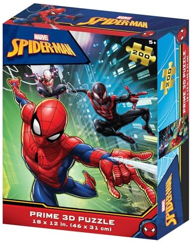 Star Wars Prime 3D-RD-RS263090 Puzzle lenticolare Marvel Spiderman 200 Pezzi, Multicolore, único, 33034