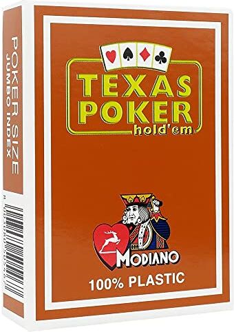 Modiano Brown  100% carte da gioco di plastica, 2 angolo, indice Jumbo