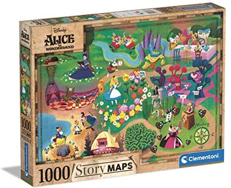 Clementoni Alice in Wonderland Puzzle, Medium, 1000 pezzi, Multicolor,