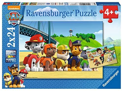 Ravensburger Puzzle Paw Patrol A, Collezione 2x24, 2 Puzzle da 24 Pezzi, Età Raccomandata 4+ Anni