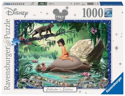 Ravensburger Puzzle Disney Classic Il libro della giungla, Collezione Disney Collector's Edition, 1000 Pezzi, Idea regalo, per Lei o Lui, Puzzle Adulti