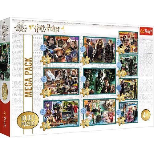 Trefl 10 in 1, 10, 20 a 48 pezzi personaggi dei film di Harry Potter, Diversi livelli di difficoltà, Divertimento, per bambini sopra i 4 anni puzzle, Colore, mondo,