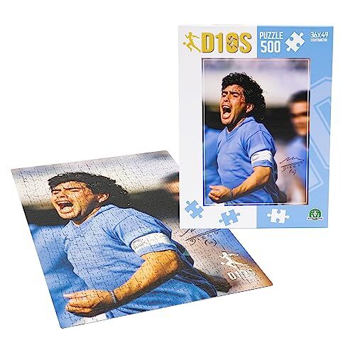 Giochi Preziosi D10S Puzzle Classico D10S Da 500 Pezzi Raffigurante Famoso Calciatore Con Maglia Azzurra E Fascia Da Capitano, Per Bambini A Partire Da 7 Anni,