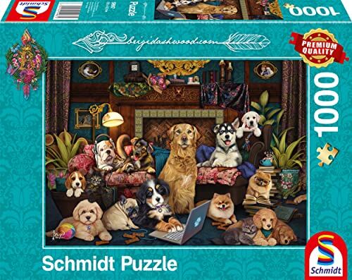 Schmidt Spiele -Brigid Ashwood  Serata colorata in salone, puzzle da 1000 pezzi, Multicolore, one Size