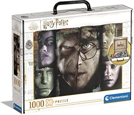 Clementoni - Maletin Puzzle Harry Potter 1000pz Potter-1000 Made in Italy, 1000 Pezzi, Fantasy, Film Famosi, Divertimento per Adulti, Multicolore, Medium,