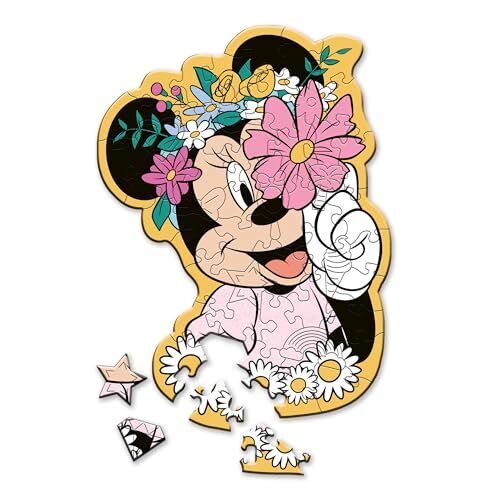 Trefl - Wood Craft Minnie Mouse Puzzle, Multicolore, small,