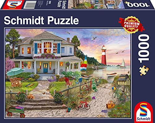 Schmidt Spiele - Strandhaus  The Beach House 1000 Piece Jigsaw Puzzle, Multicolore
