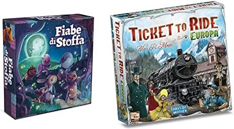 Asmodee Fiabe di Stoffa Gioco da Tavolo Collaborativo di Avventura, 2-4 Giocatori, 8+ Anni, Edizione in Italiano & Ticket to Ride Europa Gioco da Tavolo per Tutta la Famiglia, 2-5 Giocatori