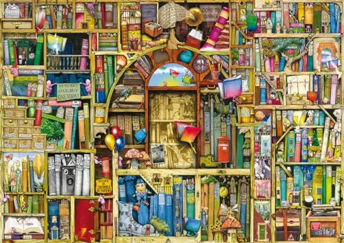 Ravensburger Puzzle La Biblioteca Bizzarra 2, Collezione Colin Thompson, 1000 Pezzi, Idea regalo, per Lei o Lui, Puzzle Adulti