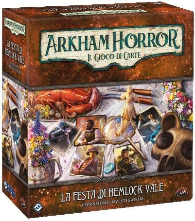 Asmodee Arkham Horror LCG – La Festa di Hemlock Vale – Esp. Investigatori, Espansione Gioco da Tavolo, 1-4 Giocatori, 14+ Anni, Edizione in Italiano