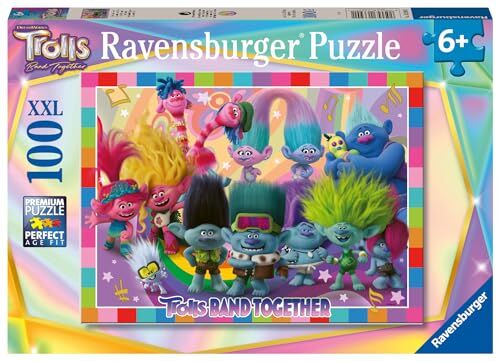 Ravensburger Puzzle Trolls 3 100 Pezzi XXL, Età Raccomandata 6+ Anni