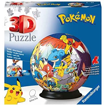 Ravensburger 3D Puzzle Personaggi Pokémon, Puzzle Ball, 72 Pezzi, 6+ Anni