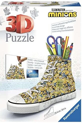 Ravensburger Italy- Despicable Puzzle 3D Sneaker Portapenne Minions Cattivissimo Me 3, 108 Pezzi,