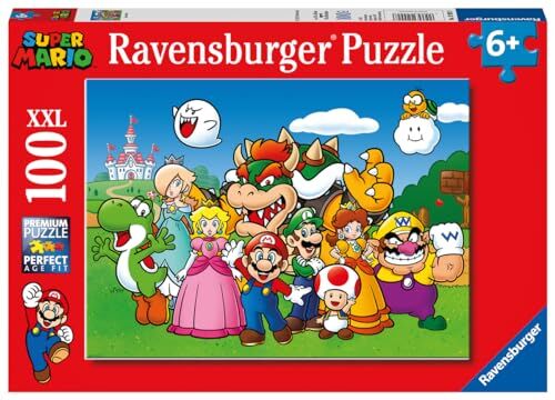Ravensburger Puzzle Super Mario, 100 Pezzi XXL, Età Raccomandata 6+ Anni